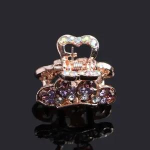 [에이치플러스몰]TBZ 화사한 큐빅 드림 헤어 집게핀 퍼플 여성헤어핀