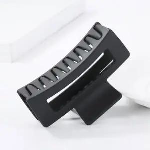 [에이치플러스몰]TBZ 베이직 무광 사각 헤어집게핀 블랙 고급집게핀 머리삔