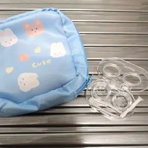 휴대용 투명 렌즈 보관 케이스 세트 여행 출장 콘택트렌즈 하드렌즈