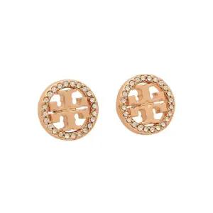 25SS 크리스탈 로고 서클 이어링 로즈골드 53422 696