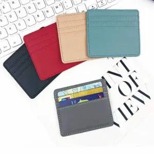 WL 심플한 슬림 미니 인조가죽 카드지갑 명함지갑