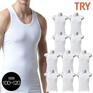 [TRY][무료배송]트라이 TMRSB01 빅사이즈 민소매 순면 런닝 10종(100~120)