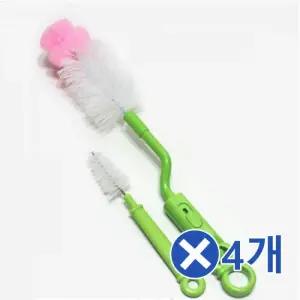 회전젖병솔 2P세트x4개-색상랜덤 물병솔 솔 젖병세척