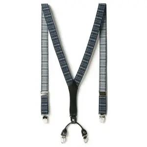 [하프클럽/]남자멜빵 네이비 타탄 체크 서스펜더