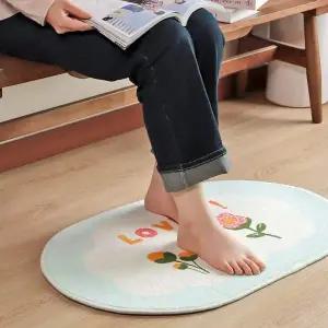 [골드스마일]미끄럼방지 극세사 발매트 타원형 사각형 6종