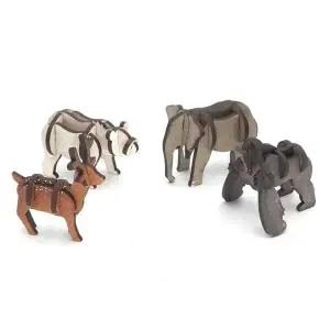 3D입체퍼즐 HNJ555U2 나무퍼즐 동물시리즈1 4종 만들기