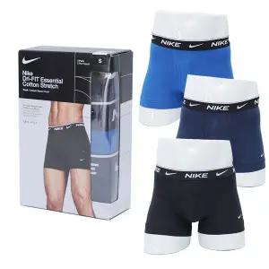 [나이키] 남성 코튼 사각팬티 드로즈 3장 세트 KE1166-475