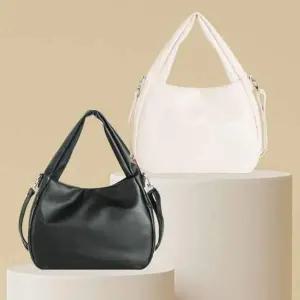 [에이치플러스몰]WL 우아한 베이직 디자인 여성 토트백 크로스형 롱스트랩 실용성