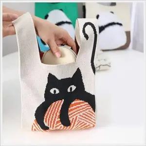 [에이치플러스몰]WL 휴대용 동물 에코 캔버스 숄더 크로스백 손가방