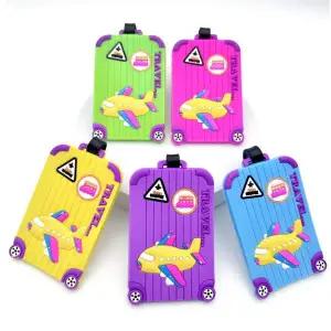 [에이치플러스몰]WL 비행기 캐리어 네임택 가방택 러기지택 네임태그 레드 핑크 가방