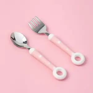 피크닉 유아포크스푼 케이스 세트 핑크 유아수저