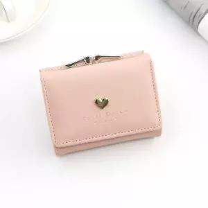 [에이치플러스몰]WL 심플한 여성 파스텔 포인트 카드 동전 반지갑 3단