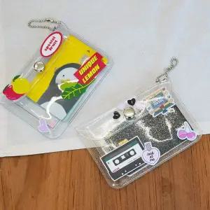 [에이치플러스몰]WL PVC 투명 카드 명함 지갑 (동전 파우치 케이스 포카 포토카드 홀더