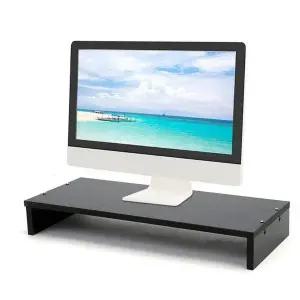 TBZ 데스크정리 심플 모니터 받침대 19.5x49.5x7.5cm 블랙