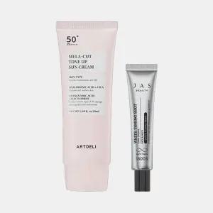 아트델리 멜라컷 톤업 선크림 50ml + 쟈스 토닝샷 기미크림 15ml
