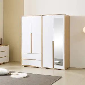 동서가구 프렌드 2서랍 거울 옷장세트 1600 일반형 DF926545