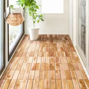 마호가니 원목 조립식 마루 바닥재 12P