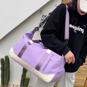 [하프클럽/]아웃도어 운동 가방 스포츠 보스턴백 퍼플 더플백