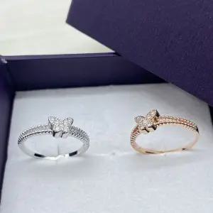 [하프클럽/]나비 큐빅 레이어드 패션 은 반지 커플 링