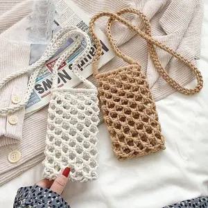 미니 니트 크로스백 네트 뜨개 가방 WFJ65AB
