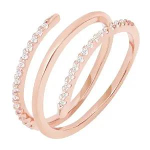 [하프클럽/]14KGP 큐빅 세줄 프리사이즈 패션 링 반지