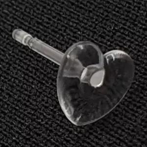 [하프클럽/]피어싱귀걸이 귀막힘방지 실리콘 하트 투명귀고리 10P