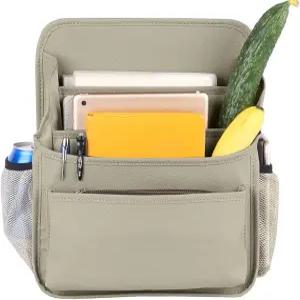 비아비트 앞좌석 정리함 자동차 덮개 가죽 조수석 보관 가방 조절 가능한 스트랩이 있는 대형 내구성 여러