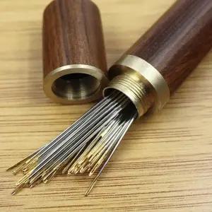 통 면봉 케이스 원목 이쑤시개 보관 바늘