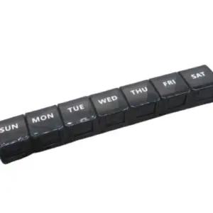 (블랙) 일주일 알약통 휴대용/여행용/출장용/약통/약케이스/약보관통/영양제/보관통/약소분통/캡슐/보관함