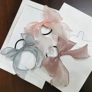 헤어악세서리 쉬폰 시스루 리본끈 BLH24