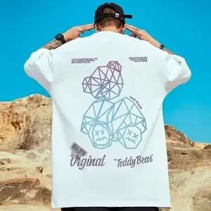 캐주얼한 오버핏 패션 바코드 반팔티 IS-TS60