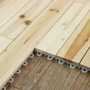 위라이즈 조립식 원목 마루 12P 베란다바닥인테리어 조립마루 나무발판