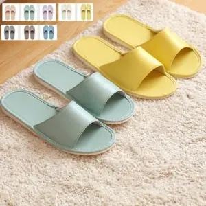 슬리퍼 남여 커플용 편안한 하우스 슈즈 사계절 가죽 실내화_24923481