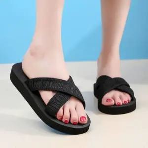 신상 슬리퍼 캐주얼 실내화 여자 외출 슈즈 발편한_24923538