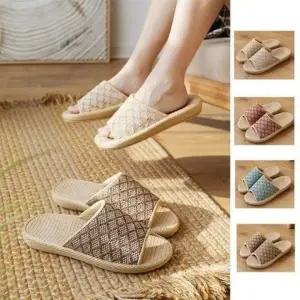 사계절 린넨 실내 거실화 슬리퍼 편안한 착용감_24923572