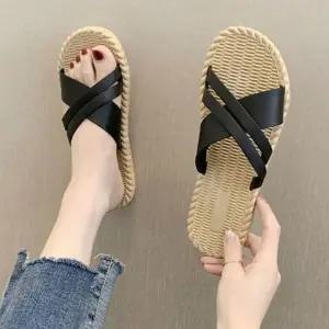 슬리퍼 데일리 스트랩 발편한 외출 여자 여름 신발_24923649