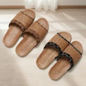 거실용 라탄 룸슈즈 손님용 여름 실내 슬리퍼 2컬러_24923420