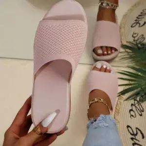 여성 비치 슬리퍼 여름 사무실 실내화 신발 스트랩 샌들_24923442