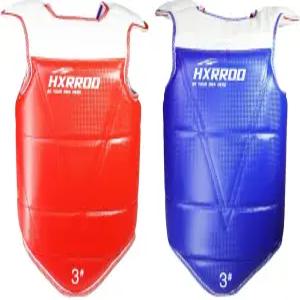 HXRROO WT 태권도 무술 TKD 바디 프로텍터 리버서블 가슴 보호대 호구