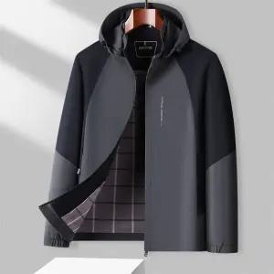 키체샵 남자 야상사파리 후드 점퍼 봄가을 상의 아웃도어 트렌드 바람막이 배색 재킷 HO3