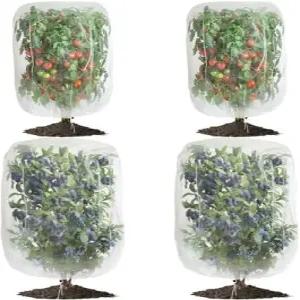 식물을 위한 곤충 차단 가방 4피트 x 6피트 바닥에 끈과 버클이 있어 단단히 조여줍니다 정원 그물망