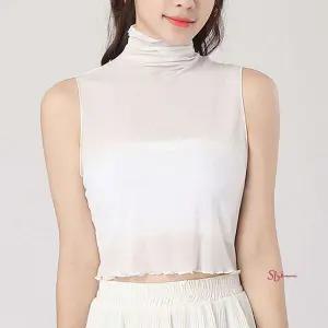 페이크블라우스 이너웨어 셔츠 시스루 카라 터틀넥fgh234