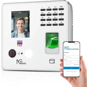 NGTeco 타임 클럭 클라우드 기반 직원 소규모 비즈니스를 위한 4-in-1 소프트웨어 및 앱이 탑재된 2.4GHz