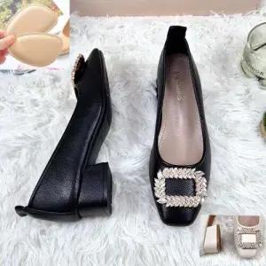 [제이시]제이시 3cm 소가죽 굽낮은 큐빅 플랫 웨딩 슈즈 K447