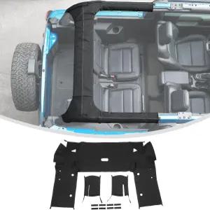 2도어 포드 브롱코 2025+용 린스킵 실용 롤 바 커버 D-필러 및 크로스바 보호 외장 액세서리용 패브릭 패딩