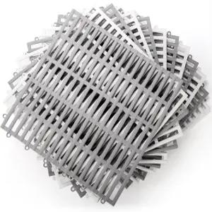 Noamus 12개 12 x12 연동 샤워 바닥 타일 구멍이 있는 미끄럼 방지 배수 풀 매트 욕실 데크 파티오 발코니