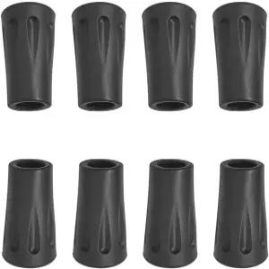 8Pc 트레킹 폴 팁 교체용 보호대 커버 지팡이용 고무 스틱 11mm 구멍 직경이 대부분의 표준 보행에