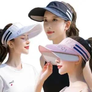 [패션] 햇빛 양날개형 차단 캡모자 썬바이저 여자 여성 날개 썬캡 날개 낚시 모자 선캡 스포츠 골프