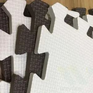 위라이즈 논슬림 쿠션 퍼즐매트 4P 브라운 60x60cm 유아매트