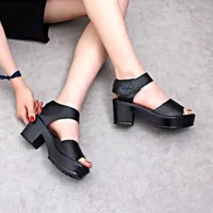 인기상품 여성화 스트랩 찍찍이 통굽샌들 패션슈즈 [W94E1F8_260408]